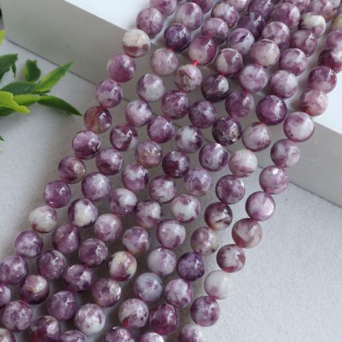 Perles de pierre gemme unique, Lepidolite naturel, DIY, couleurs mélangées cm, Vendu par brin
