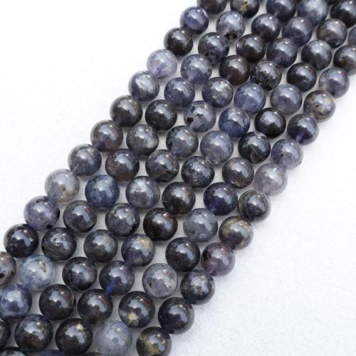 Perles de pierre gemme unique, Iolite, DIY, couleurs mélangées cm, Vendu par brin