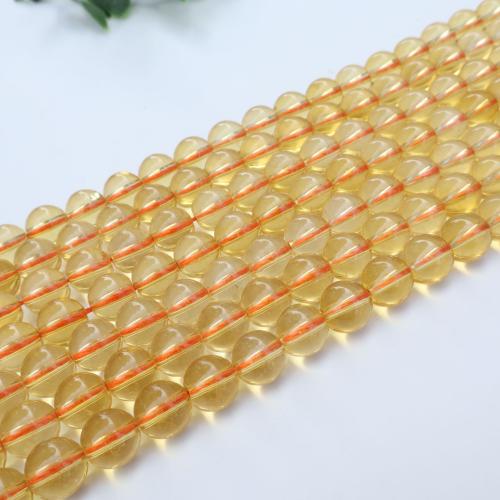 Cristal en jaune naturelles, perles de citrine, DIY, Jaune, 7.5mm cm, Vendu par brin
