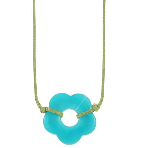 Acrylique parure de bijoux, avec corde de cire & alliage de zinc, fait à la main, styles différents pour le choix & pour femme, Vendu par PC