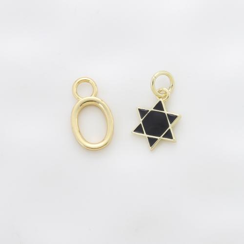 Emaille Messing Anhänger, plattiert, DIY, keine, 14x7.8x1.8mm, verkauft von PC