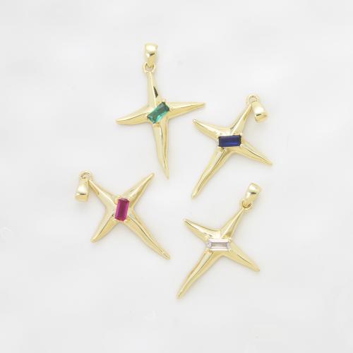 Cubique Pendentif en laiton zircon pavent, croix, Placage, DIY & pavé de micro zircon, plus de couleurs à choisir Vendu par PC