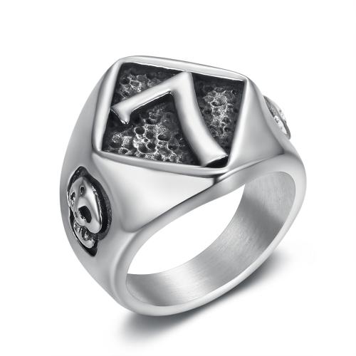 Bague en acier inoxydable, Acier inoxydable 304, poli, bijoux de mode & normes différentes pour le choix & pour homme, couleur originale, Vendu par PC