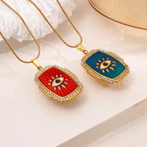 キュービックジルコンマイクロパヴェブラスネックレス, 銅, とともに 304ステンレス鋼チェーン, ゴールドメッキ, マイクロパヴェジルコニア & 女性用 & エナメル, 無色, 売り手 パソコン