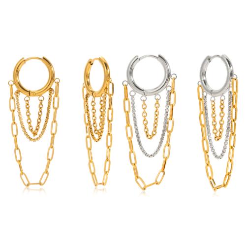 Boucle d'oreille goutte inox, Acier inoxydable 304, Placage, bijoux de mode & pour femme, plus de couleurs à choisir, Vendu par paire