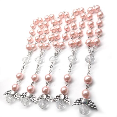 Glas Perlen Zink Legierung Armbänder, Zinklegierung, mit Glas & Kunststoff Perlen, plattiert, Modeschmuck, keine, 8mm, Länge:18 cm, verkauft von PC[