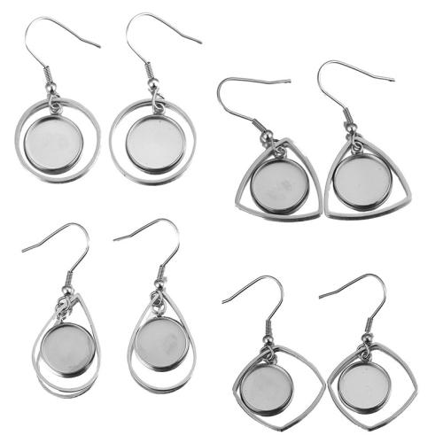 Stainless Steel Earring Drop Component, 304 Stainless Steel, DIY original color, 12mm 