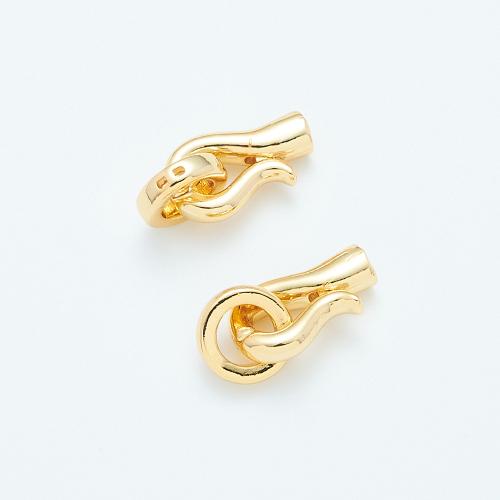 Brass Hook and Eye Clasp, gold color plated, DIY 