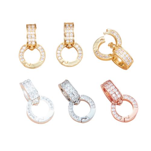 Brass Jewelry Bails, plated, DIY & micro pave cubic zirconia [