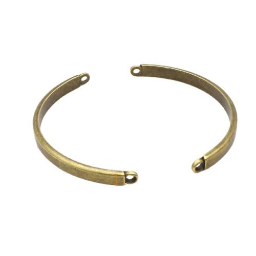 aleación de zinc Bangle Ajuste, color antiguo de latón chapado, Bricolaje, 44x3.6mm, agujero:aproximado 1.4mm, Vendido por Par