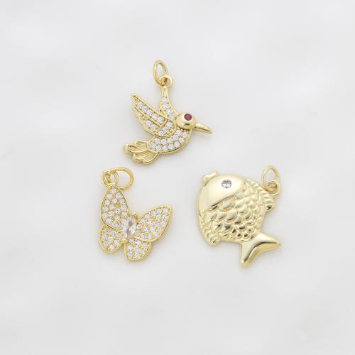 Cubique Pendentif en laiton zircon pavent, Placage, DIY & pavé de micro zircon, plus de couleurs à choisir Vendu par PC