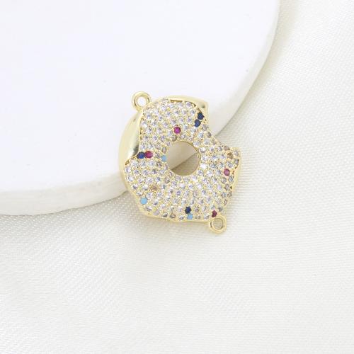 Цирконий Микро вымощает Латунный разъем, Латунь, Другое покрытие, DIY & инкрустированное микро кубического циркония, Много цветов для выбора продается PC