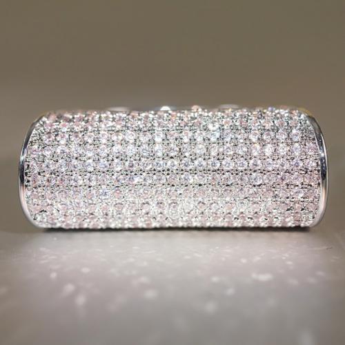 Цирконий Micro Pave Латунь палец кольцо, Другое покрытие, разный размер для выбора & инкрустированное микро кубического циркония & Женский, продается PC