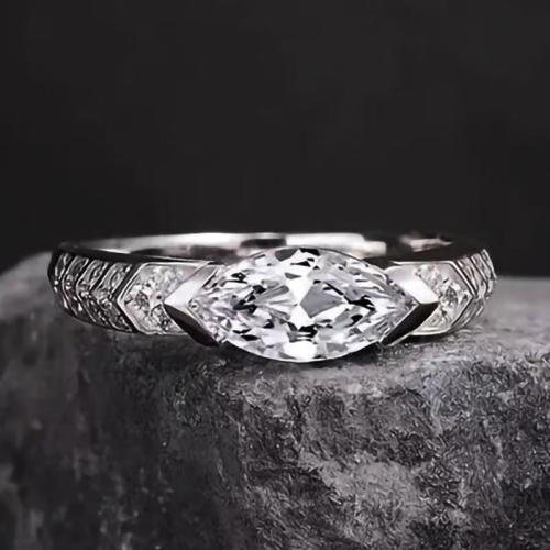 Цирконий Micro Pave Латунь палец кольцо, Другое покрытие, Мужская & разный размер для выбора & инкрустированное микро кубического циркония, продается PC