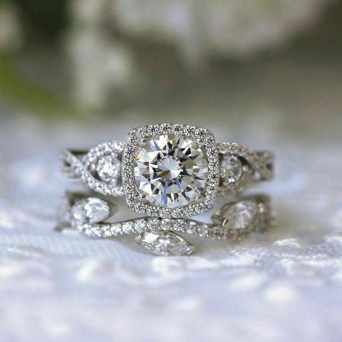 Цирконий Micro Pave Латунь палец кольцо, Другое покрытие, 2 шт. & разный размер для выбора & инкрустированное микро кубического циркония & Женский, продается указан