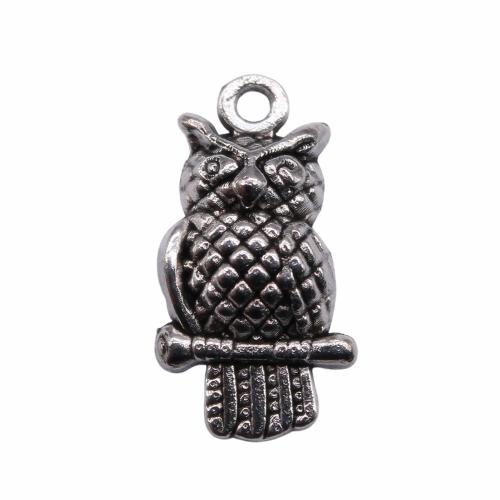 Zinc Alloy Animal Pendants, Owl, plated, DIY 