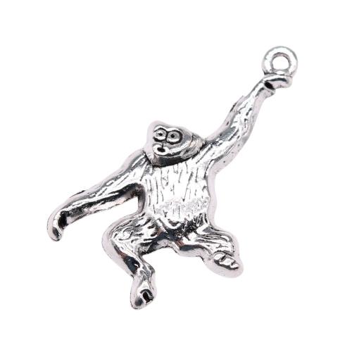 Zinc Alloy Animal Pendants, Monkey, plated, DIY 