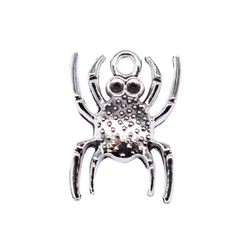 Zinc Alloy Animal Pendants, Spider, plated, DIY 