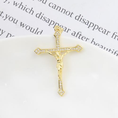 Cubique Pendentif en laiton zircon pavent, croix, Placage, DIY & pavé de micro zircon, plus de couleurs à choisir Vendu par PC