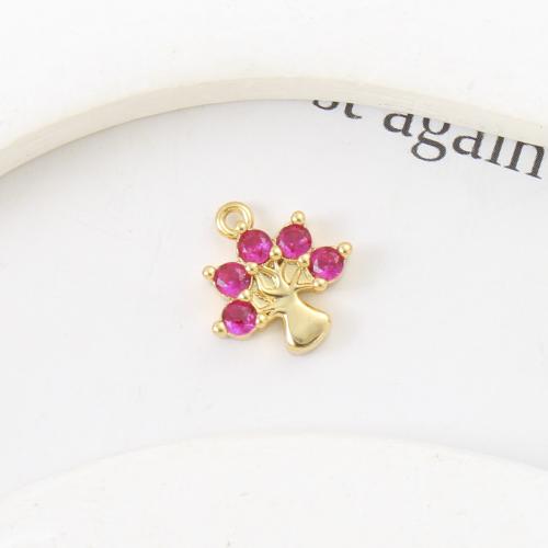 Cubique Pendentif en laiton zircon pavent, arbre, Placage, DIY & pavé de micro zircon, plus de couleurs à choisir Vendu par PC