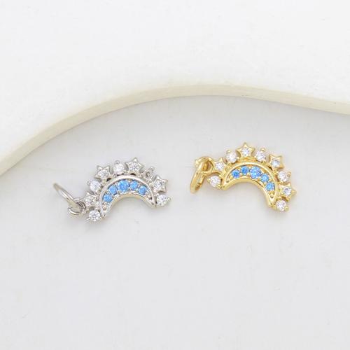Cubique Pendentif en laiton zircon pavent, Lune et Etoile, Placage, DIY & pavé de micro zircon, plus de couleurs à choisir Vendu par PC