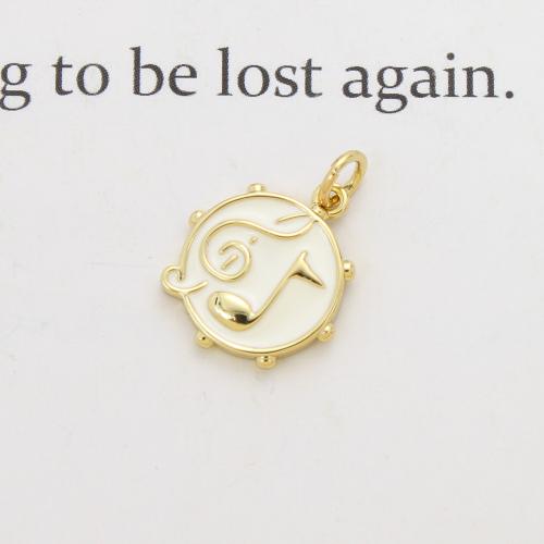 Enamel Brass Pendants, Music Note, plated, DIY 