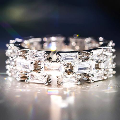 Цирконий Micro Pave Латунь палец кольцо, Другое покрытие, разный размер для выбора & инкрустированное микро кубического циркония & Женский & отверстие, продается PC