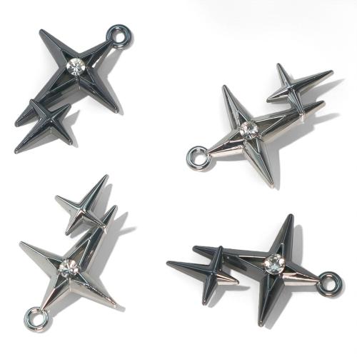 Zink Legierung Strass Anhänger, Zinklegierung, Kreuz, plattiert, DIY & mit Strass, keine, verkauft von PC