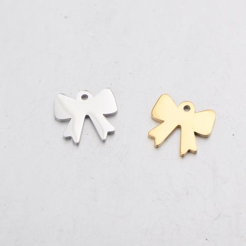 Stainless Steel Pendants, 304 Stainless Steel, Bowknot, plated, DIY 
