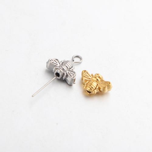 Stainless Steel Beads, 304 Stainless Steel, Bee, plated, DIY 