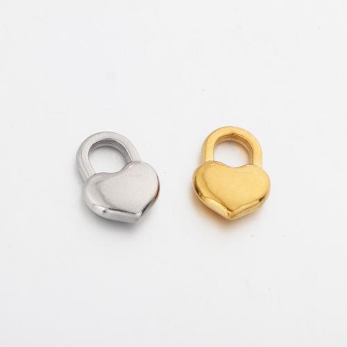 Colgantes del corazón de acero inoxidable, acero inoxidable 304, Cierradura, chapado, Bricolaje, más colores para la opción, Vendido por UD