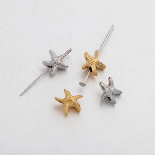 Stainless Steel Beads, 304 Stainless Steel, Starfish, plated, DIY 