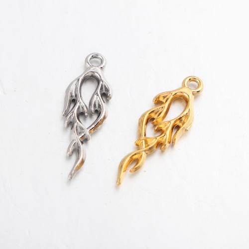Stainless Steel Pendants, 304 Stainless Steel, Fire, plated, DIY 