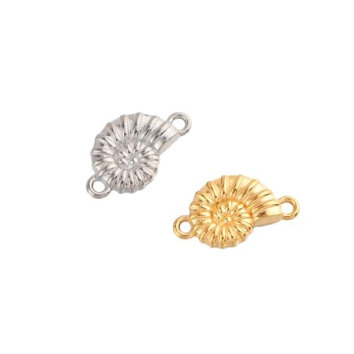 Connecteur de charme en acier inoxydable, Acier inoxydable 304, conque, Placage, DIY, plus de couleurs à choisir, Vendu par PC