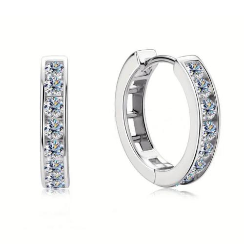 Boucles d'oreilles en laiton zircon cubique pavent, Placage, bijoux de mode & pavé de micro zircon & pour femme, plus de couleurs à choisir, Vendu par paire