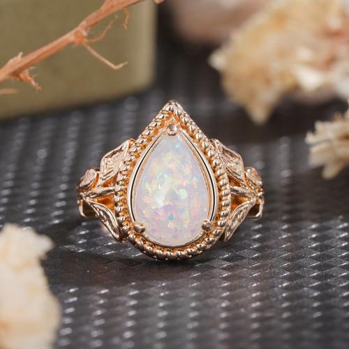 Messing Fingerring, mit Harz, plattiert, Modeschmuck & verschiedene Größen vorhanden & für Frau, Champagner, verkauft von PC