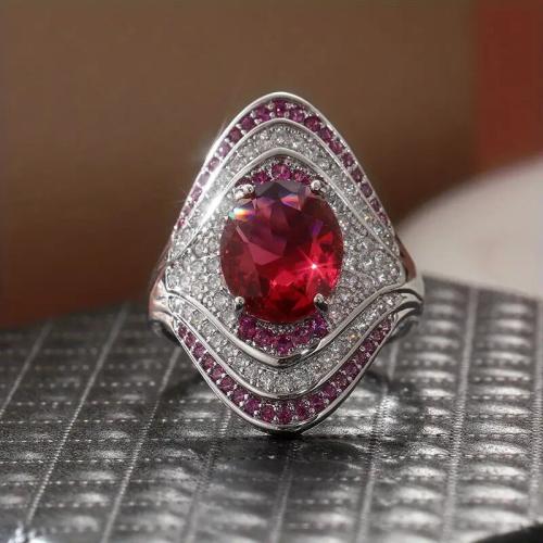 Цирконий Micro Pave Латунь палец кольцо, Другое покрытие, разные стили для выбора & инкрустированное микро кубического циркония & Женский, продается PC