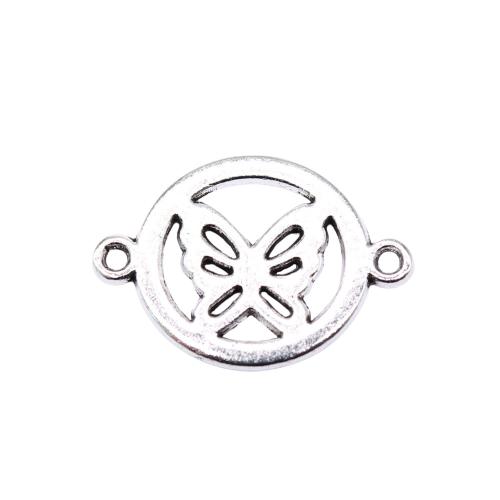 Zink Legierung Anhänger Verbinder, Zinklegierung, Schmetterling, antik silberfarben plattiert, DIY & hohl, 20x14mm, 20PCs/Tasche, verkauft von Tasche
