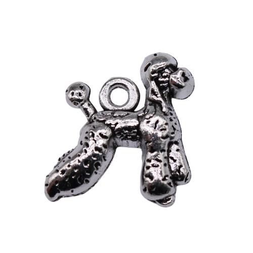 Zinc Alloy Animal Pendants, Dog, antique silver color plated, DIY 