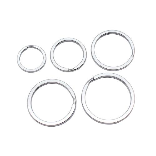 Stainless Steel Key Split Ring, 304 Stainless Steel, Donut, DIY original color [