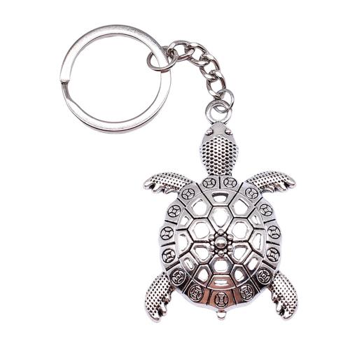 bijoux de porte-clés en Alliage de zinc, tortue, Placage, Vintage & unisexe, plus de couleurs à choisir, turtle size key ring size 28mm, Vendu par PC
