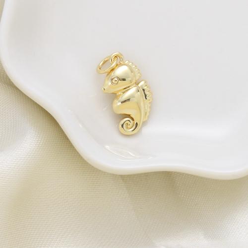 Pendentifs d'animaux en laiton, hippocampe, Placage, DIY, Or Vendu par PC