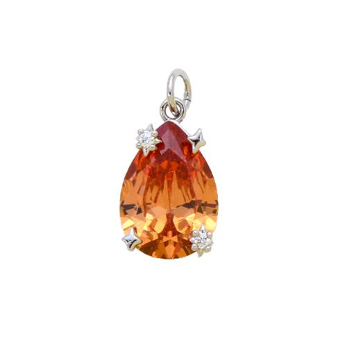 Pendentifs en laiton zircon cubique (CZ), larme, Placage, DIY & pavé de micro zircon, plus de couleurs à choisir Vendu par PC