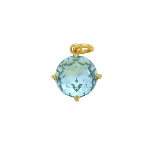 Pendentifs en laiton zircon cubique (CZ), Rond, Placage, DIY & pavé de micro zircon, plus de couleurs à choisir Vendu par PC