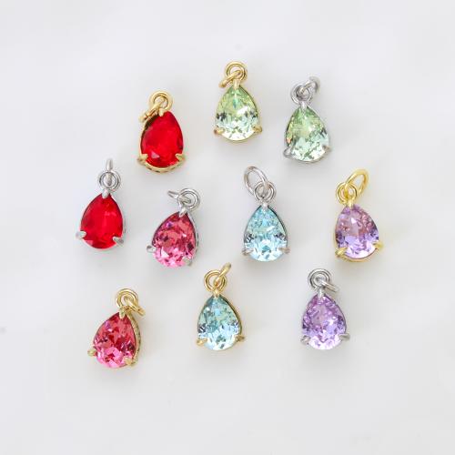 Cubic Zirconia Micro Pave Brass Pendant, plated, DIY & micro pave cubic zirconia 