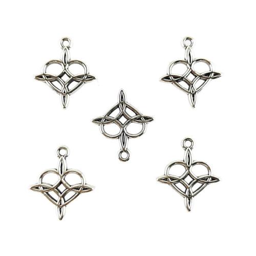 Colgantes de Aleación de Zinc en Forma de Corazón, chapado en color de plata, Bricolaje & hueco, 20x17mm, 100PCs/Bolsa, Vendido por Bolsa