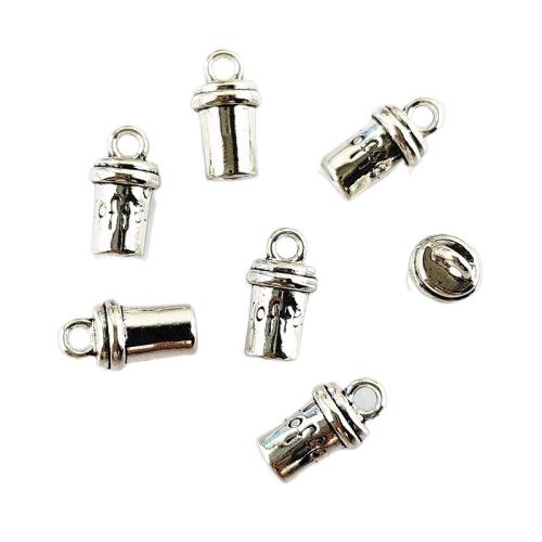 Bijoux pendentifs en Zinc alliage , alliage de zinc, tasse, Placage de couleur argentée, DIY Vendu par sac
