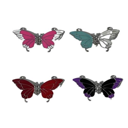 Cierre Magnético de Aleación de Zinc, Mariposa, chapado, Bricolaje & esmalte, más colores para la opción, 44x30mm, Vendido por UD