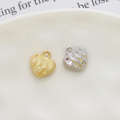 Brass Heart Pendants, plated, DIY 