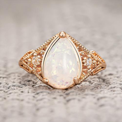 Zircon pavent l'anneau en laiton de doigt, avec résine, Placage, normes différentes pour le choix & pavé de micro zircon & pour femme & creux, Vendu par PC